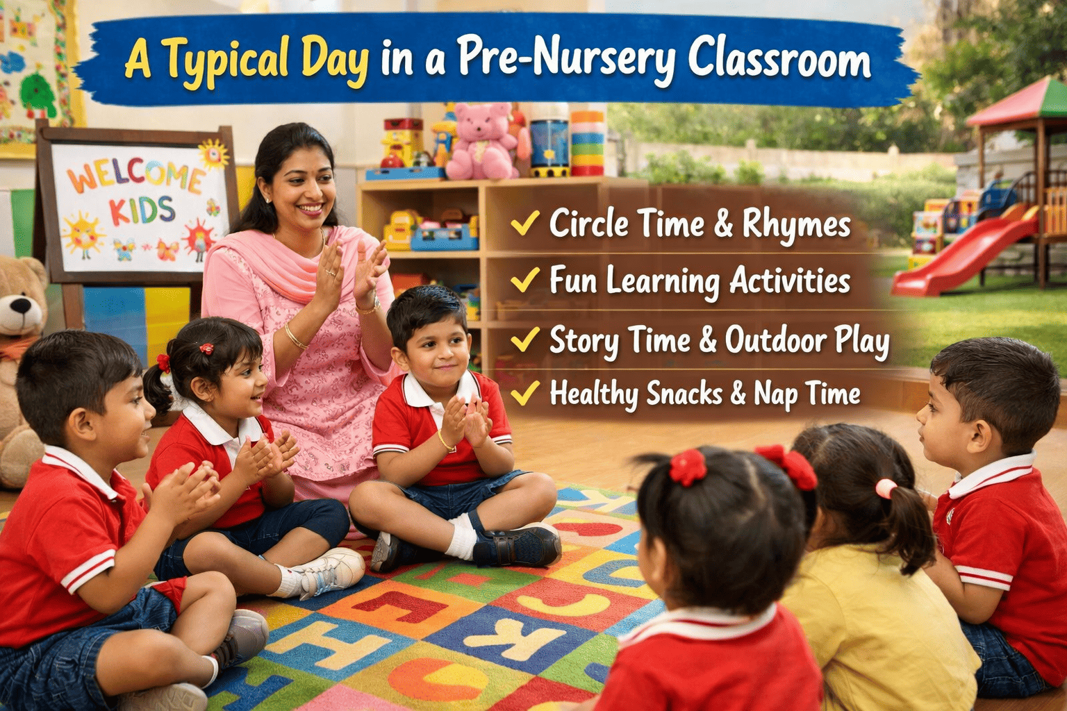 daily routine of pre nursery school